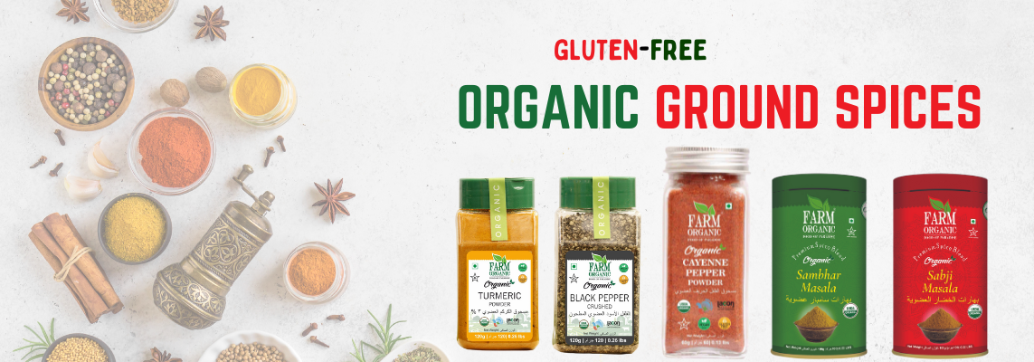 organic ground spices banner