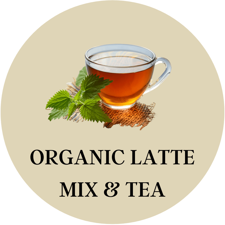 organic latte mix and tea