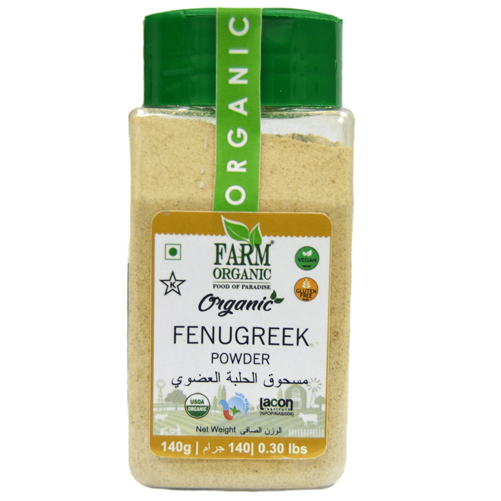 Farm Organic Gluten Free Fenugreek Powder - 140g Powder Organichub   