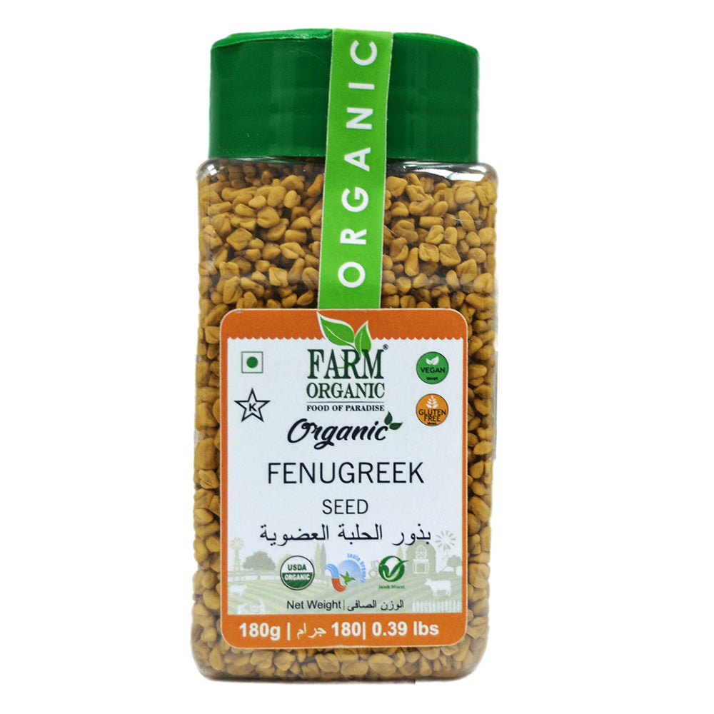 Farm Organic Gluten Free Fenugreek Seeds - 180g Fenugreek Organichub   