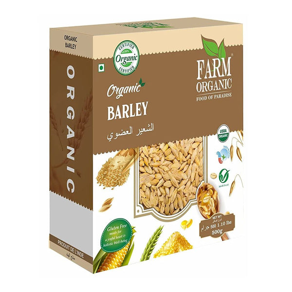 Farm Organic Gluten Free Barley Whole - 500g Barleywhole Organichub