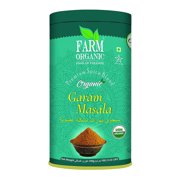 Farm Organic Gluten Free Garam Masala - 100g Spice Organichub