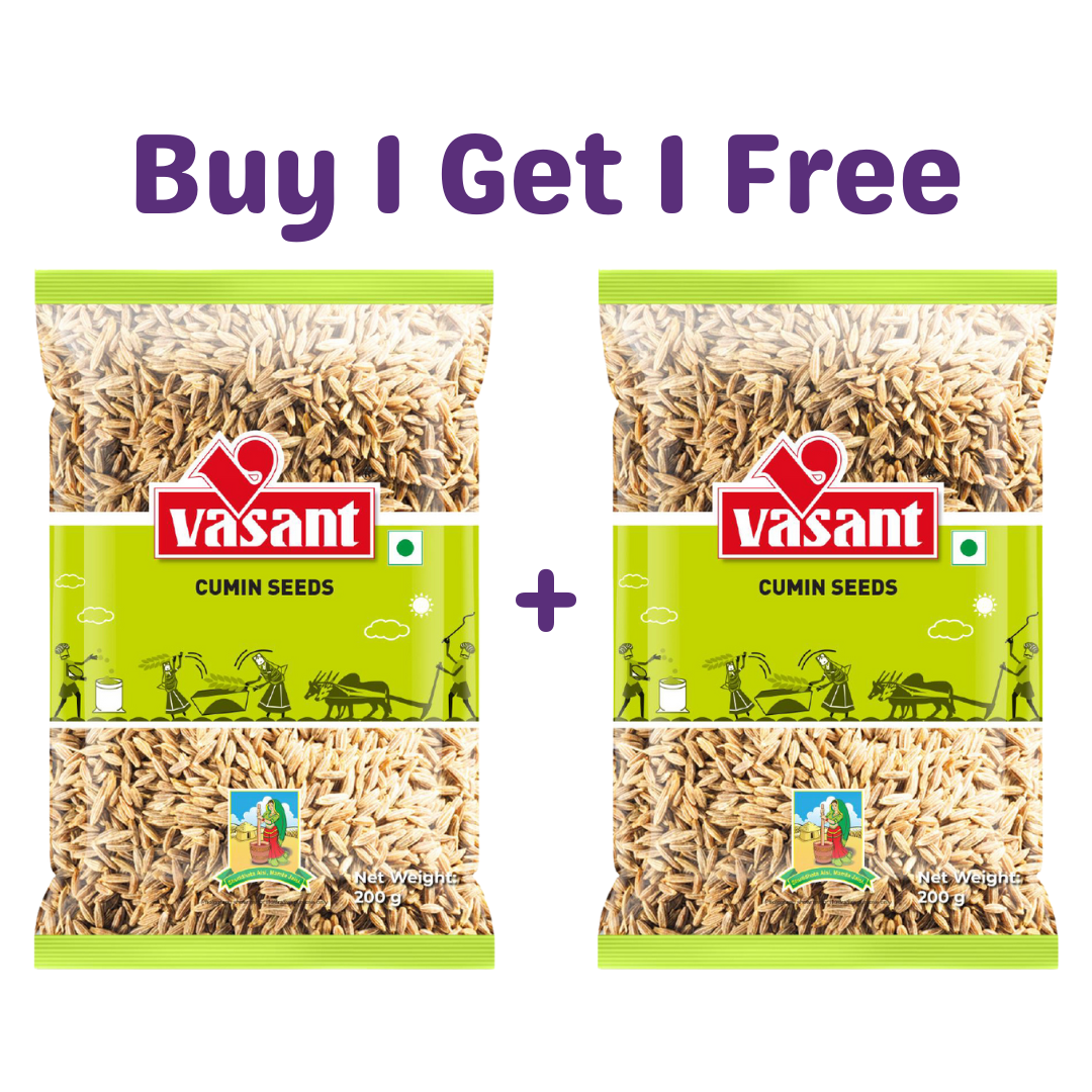 Vasant Pure Cumin Seeds 200g (Buy 1 Get 1 Free) Cumin Seeds Organichub