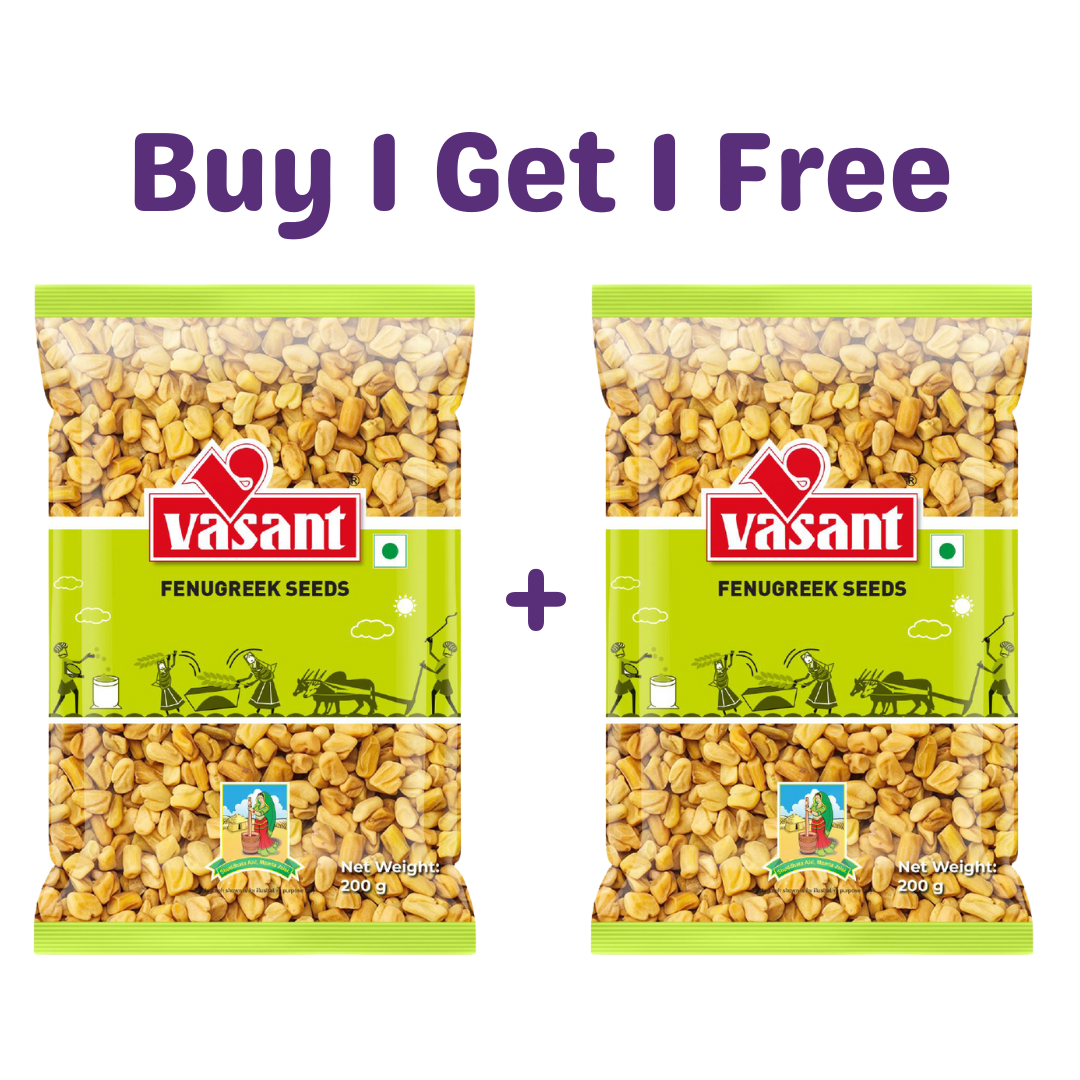 Vasant Pure Fenugreek Seeds 200g (Buy 1 Get 1 Free) seeds Organichub