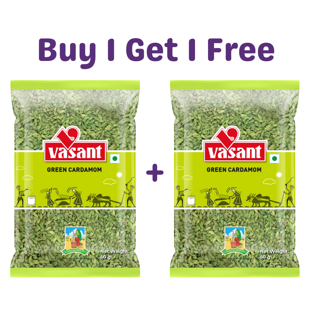 Vasant Pure Green Cardamom 50g (Buy 1 Get 1 Free) Green Cardamom Organichub