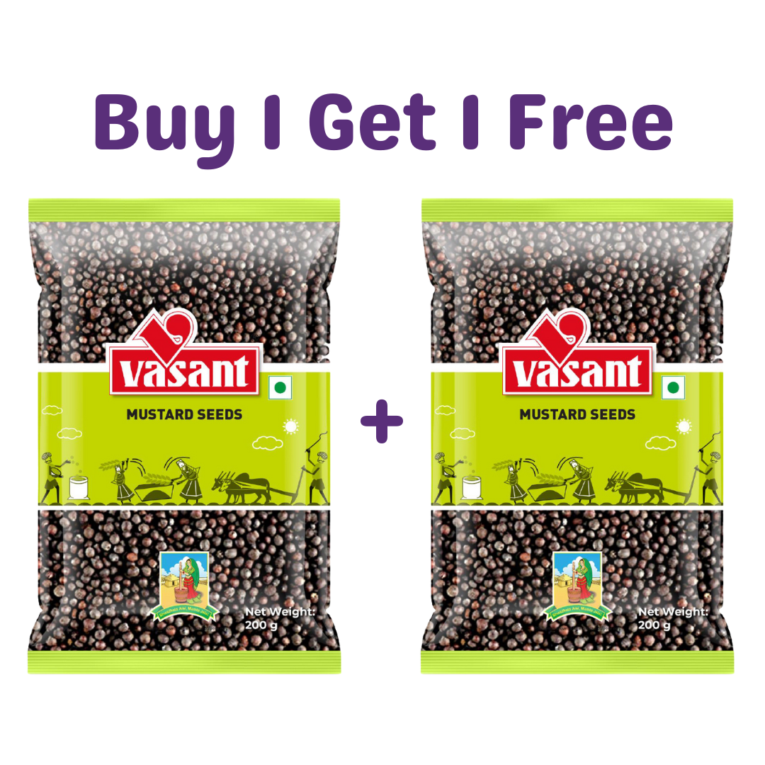 Vasant Pure Mustard Seeds 200g (Buy 1 Get 1 Free) seeds Organichub