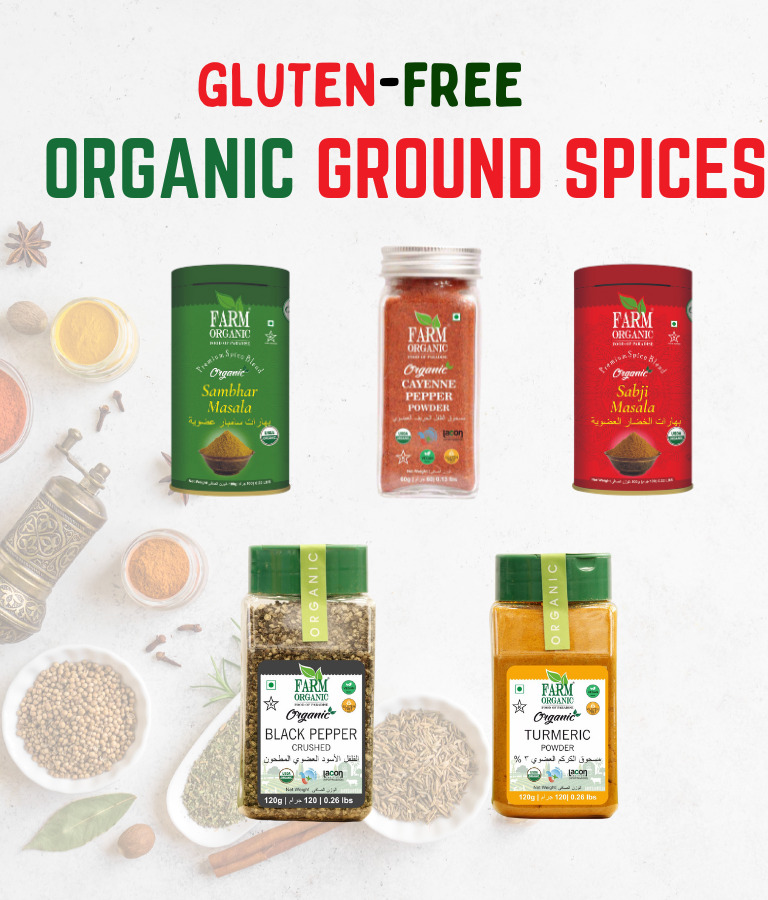 organic ground spices banner
