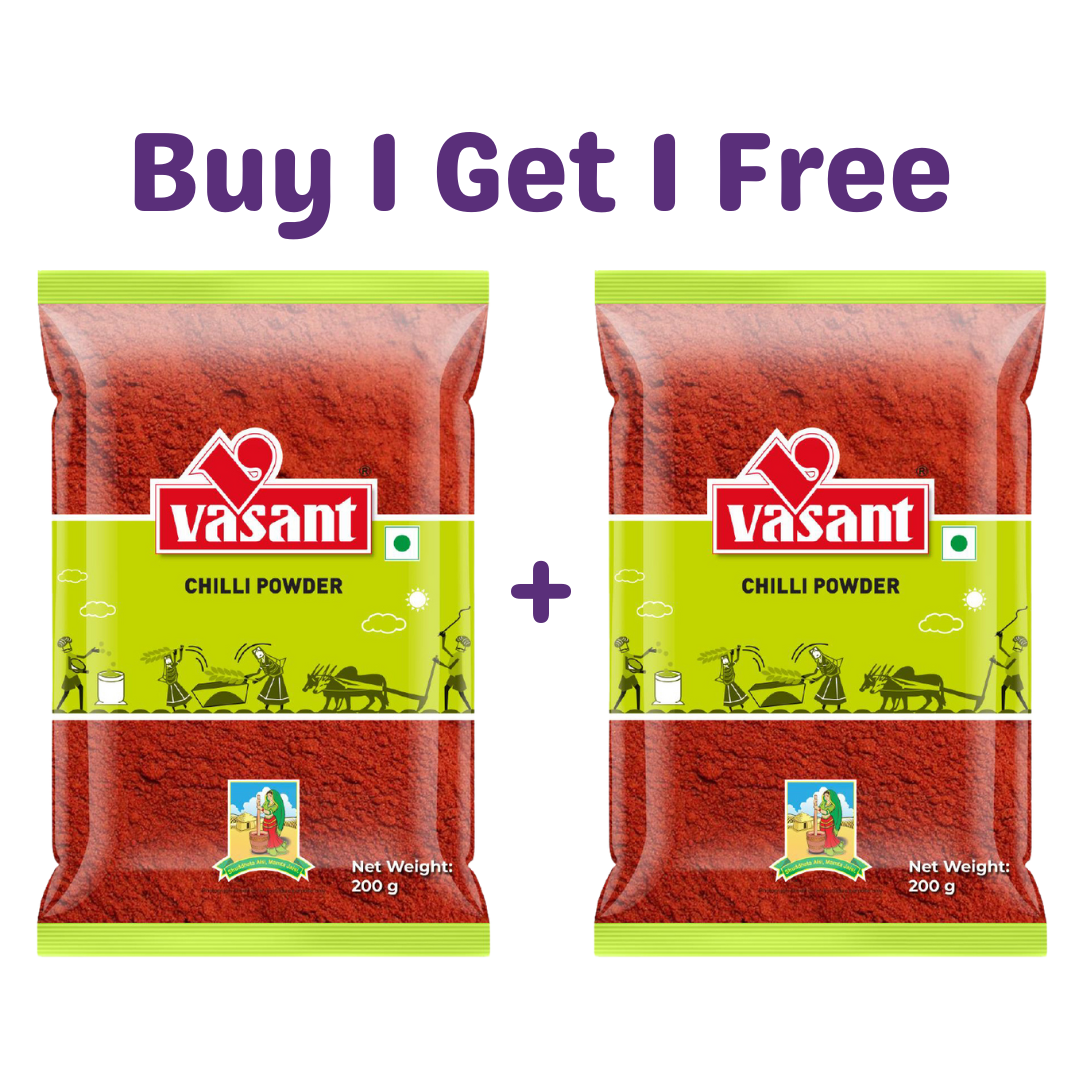 Vasant Pure Kumthi Kashmiri Chilli Powder 200g (Buy 1 Get 1 Free) kashmiri chili Organichub