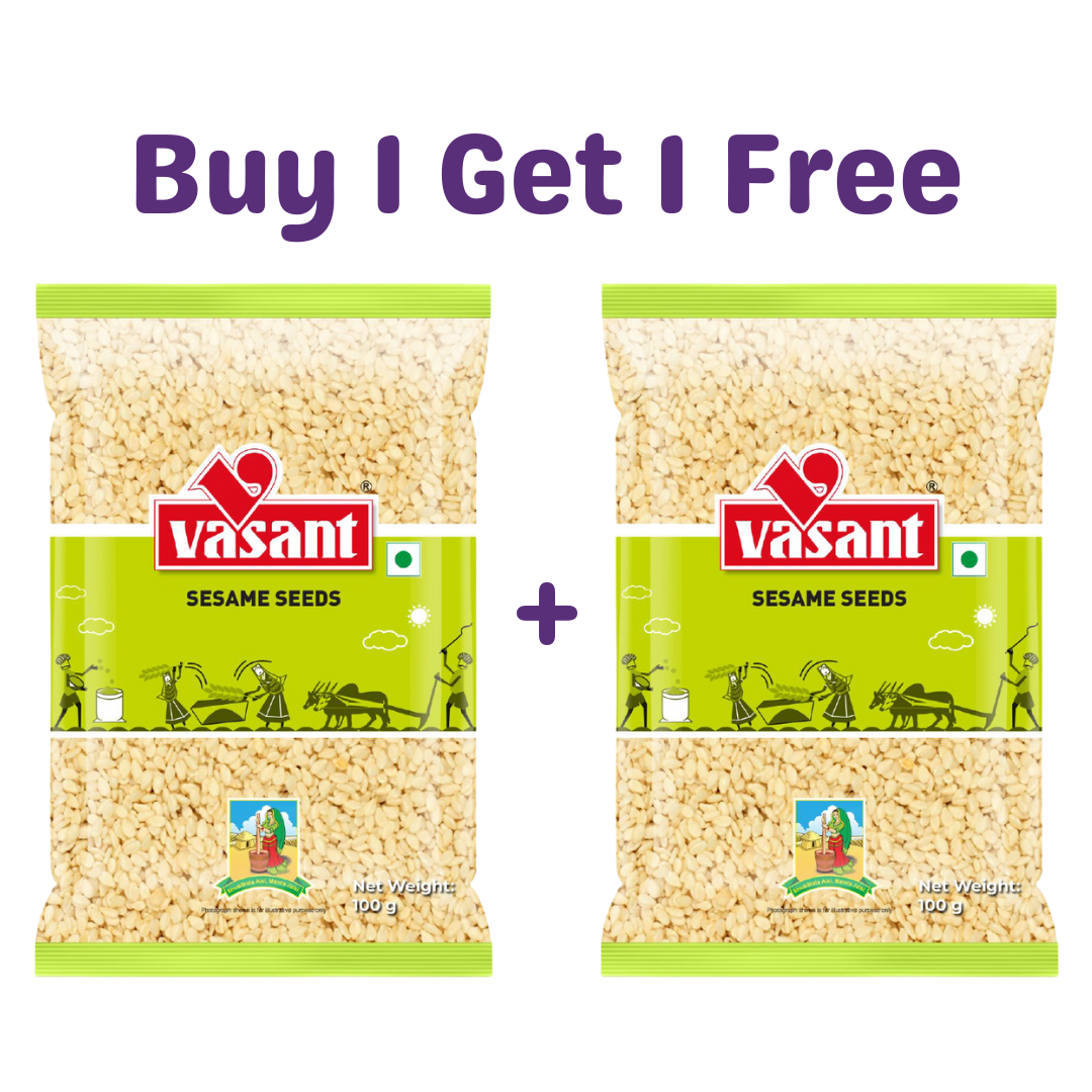 Vasant Pure Sesame Seeds 100g (Buy 1 Get 1 Free) seeds Organichub