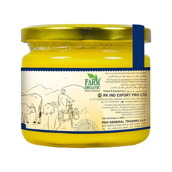 Farm Organic Desi A2 Ghee - 250 ml Ghee Organichub   