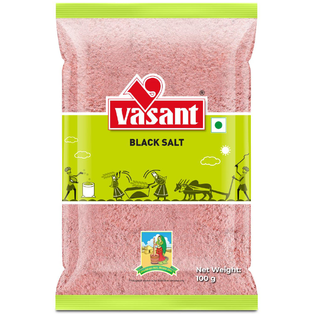 Vasant Pure Black Salt Powder 100g salt Organichub   