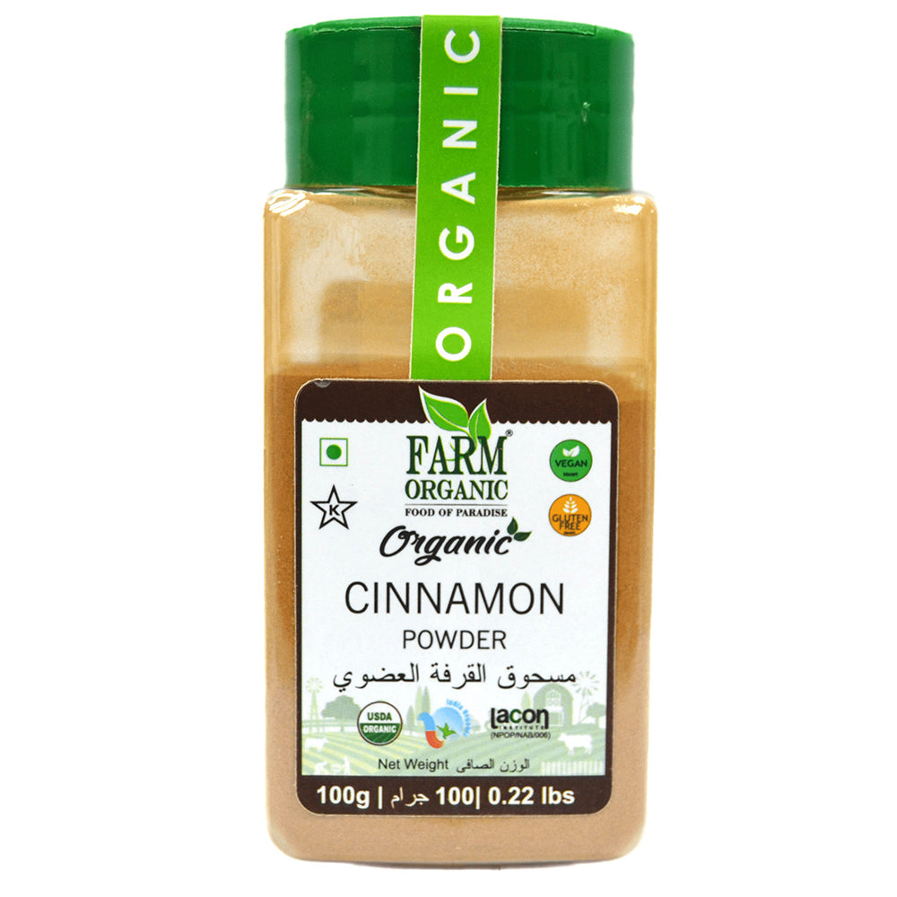 Farm Organic Gluten Free Cinnamon Powder - 100g Powder Organichub   
