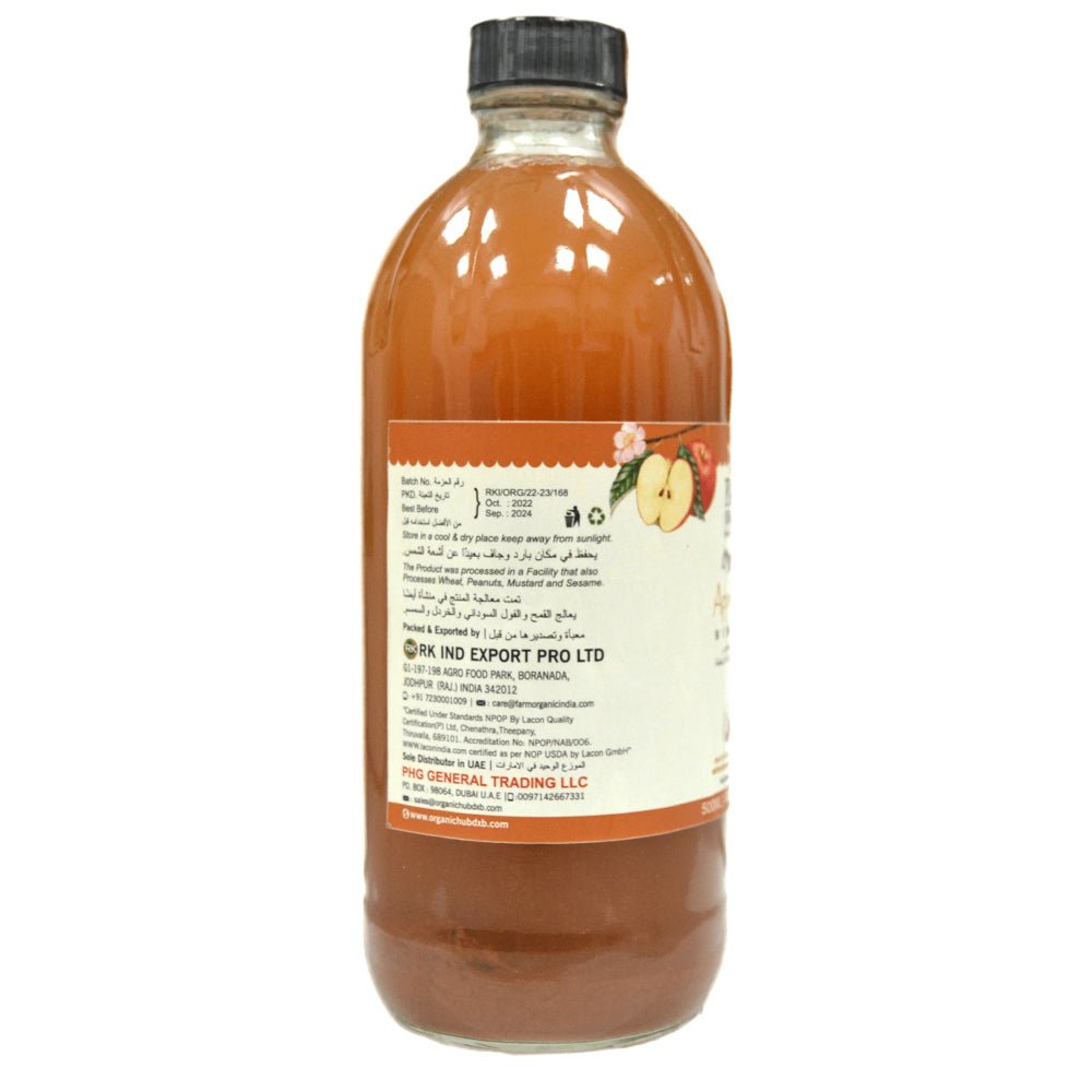 Farm Organic Gluten Free Apple Cider Vinegar Infused with Cinnamon & Fenugreek- 500 ml Vinegar Organichub   