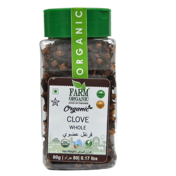 Farm Organic Gluten Free Clove Whole - 80g herbs Organichub   