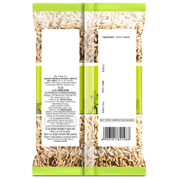 Vasant Pure Cumin Seeds 100g Cumin Seeds Organichub