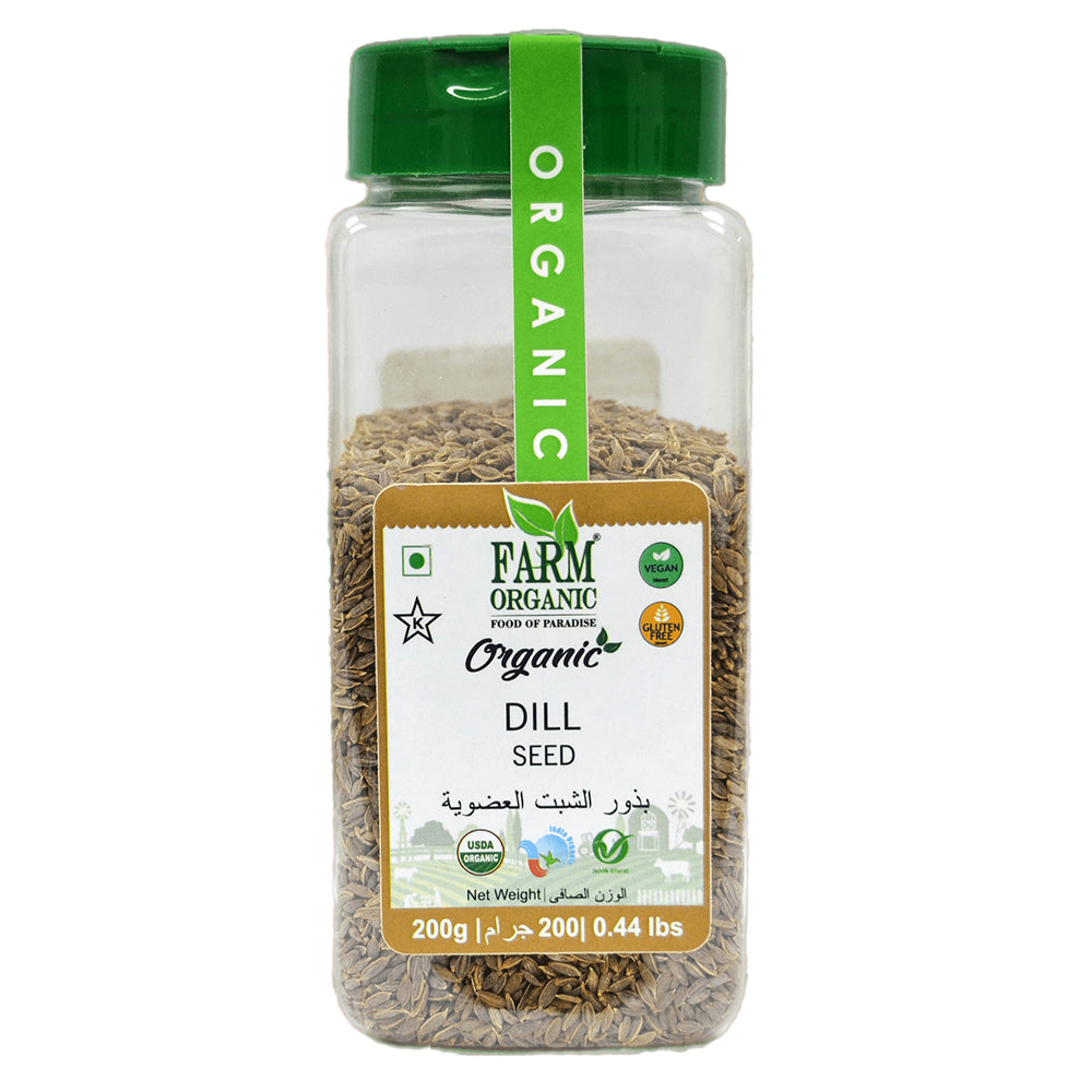 Farm Organic Gluten Free Dill Seeds - 200 g seeds Organichub   