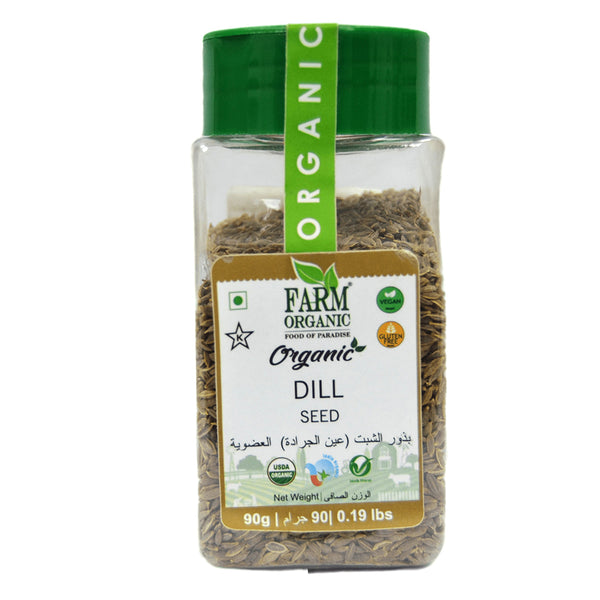 Farm Organic Gluten Free Dill Seeds - 90g herbs Organichub   