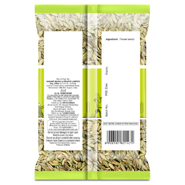 Vasant Pure Lakhnavi Fennal Seeds  100g seeds Organichub   