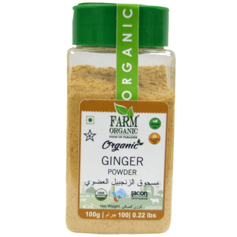 Farm Organic Gluten Free Ginger Powder - 100g ginger powder Organichub   