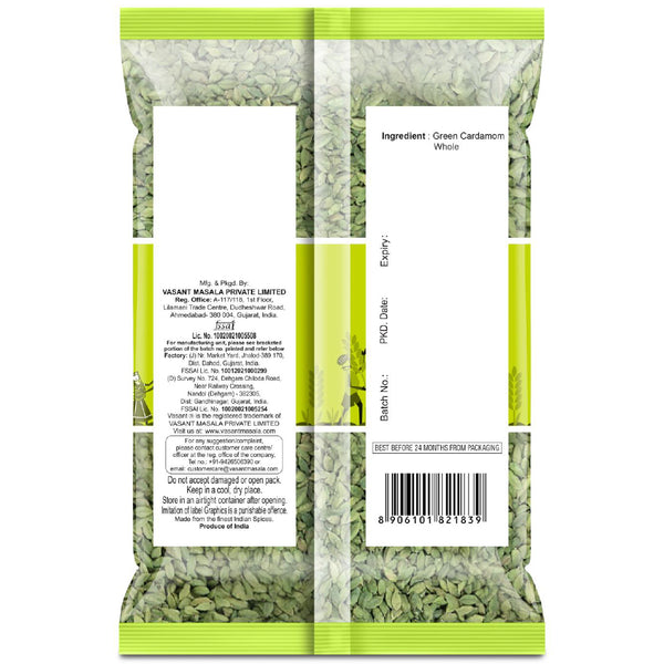 Vasant Pure Green Cardamom 50g Green Cardamom Organichub