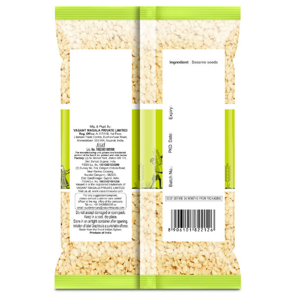 Vasant Pure Sesame Seeds 500g seeds Organichub
