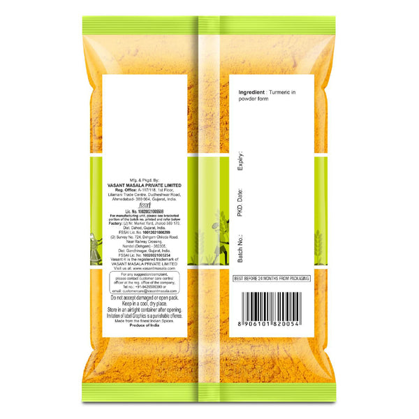 Vasant Pure Turmeric Powder 500g herbs Organichub   