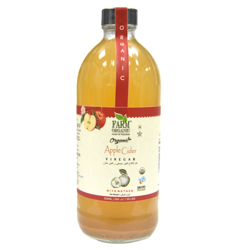 Farm Organic Gluten Free Apple Cider Vinegar with Mother - 500 ml Vinegar Organichub   