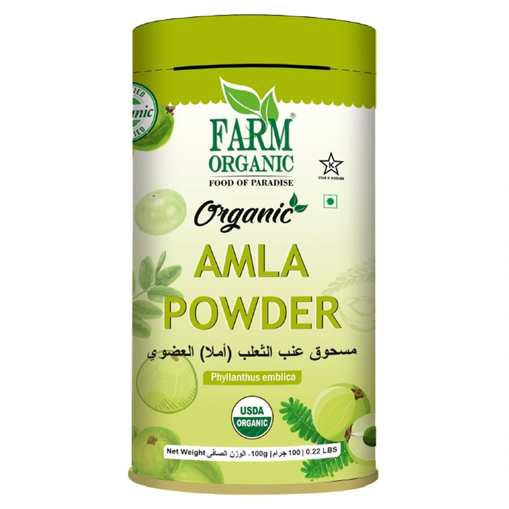 Farm Organic Gluten Free Amla Powder - 100g Powder Organichub   