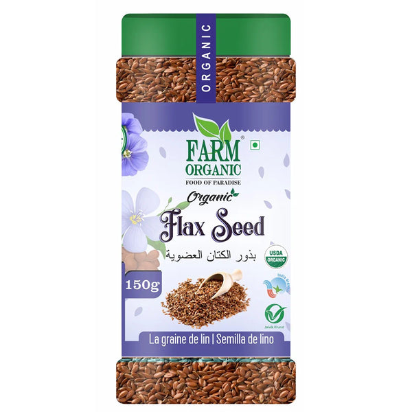 Farm Organic Gluten Free Flax Seeds - 150g seeds Organichub   