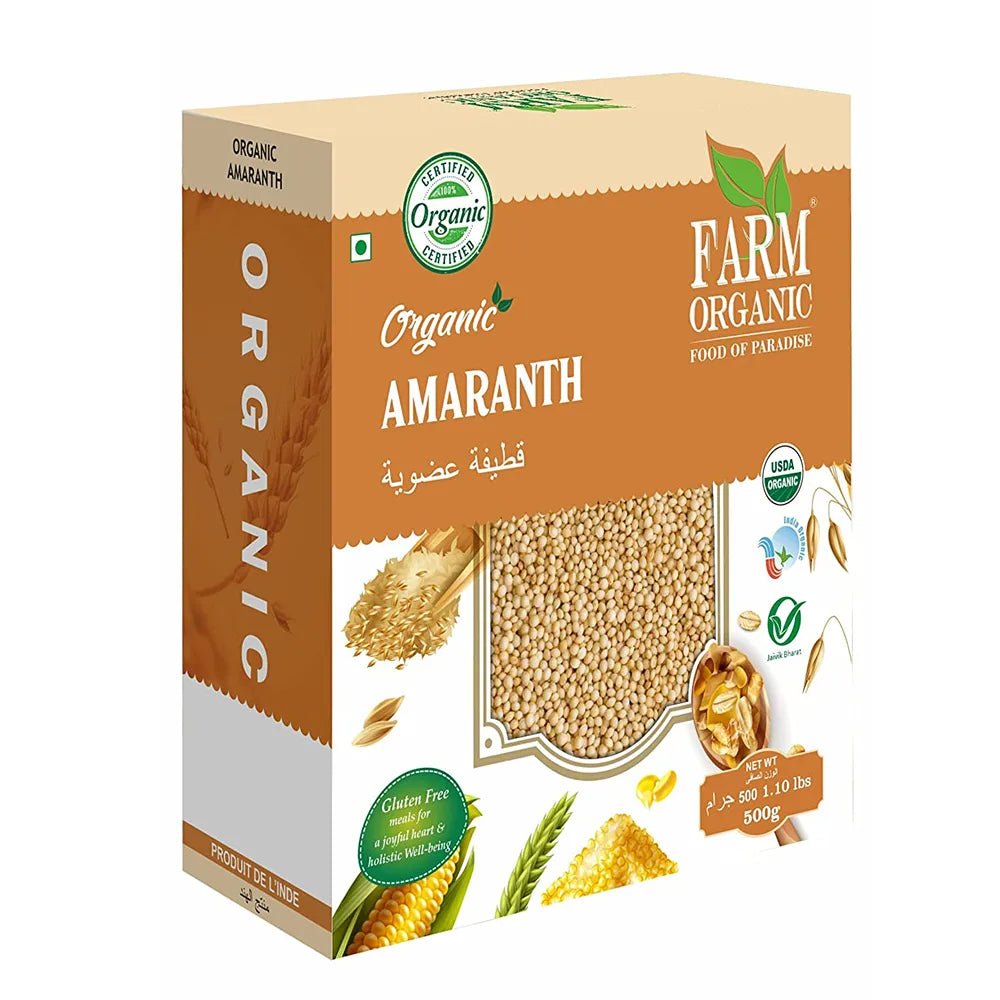 Farm Organic Gluten Free Amaranth Whole - 500g Amaranth Organichub   