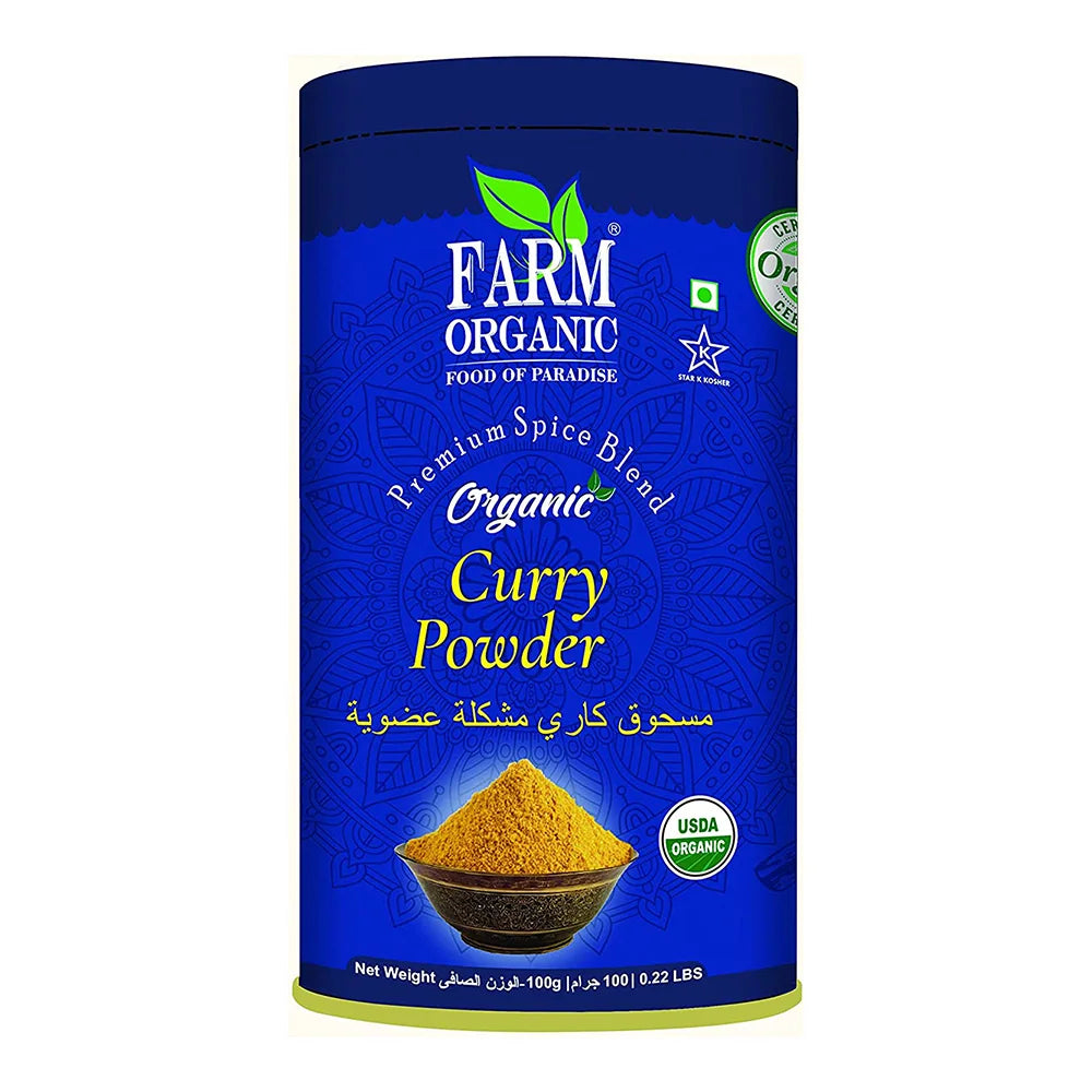 Farm Organic Gluten Free Curry Powder - 100g Powder Organichub   