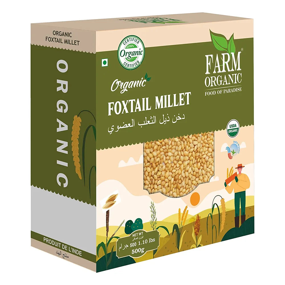 Farm Organic Gluten Free Foxtail Millet - 500g Millet Organichub   