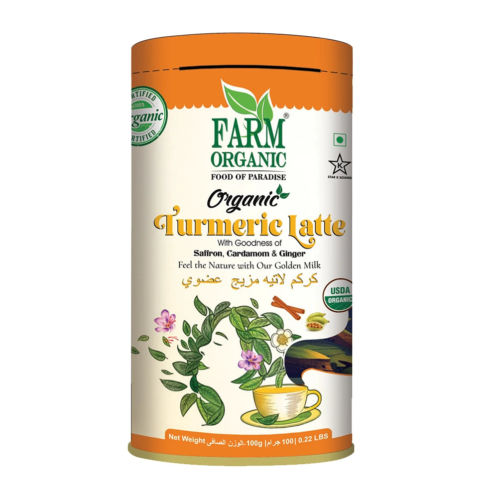 Farm Organic Gluten Free Turmeric Latte Mix - 100g Turmeric Latte Organichub   