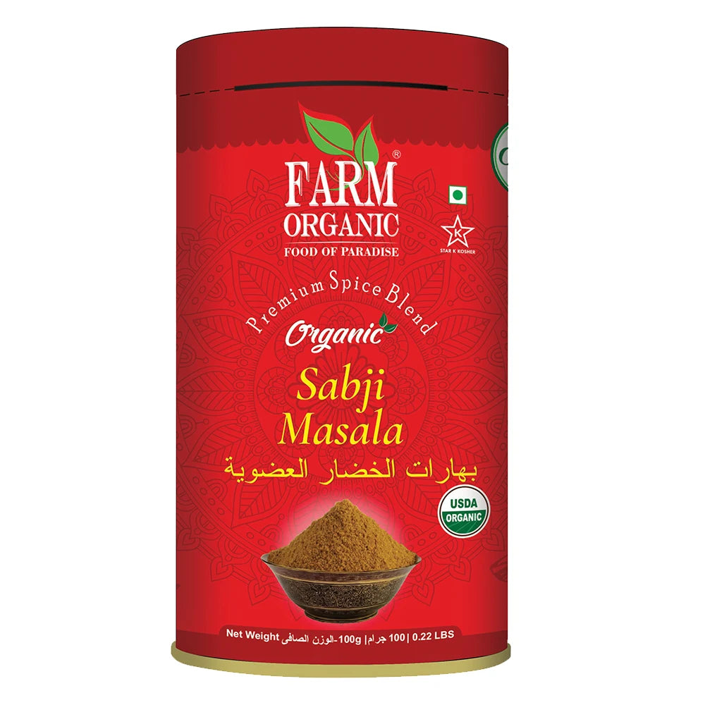 Farm Organic Gluten Free Veg/Sabji Masala - 100g spice Organichub   