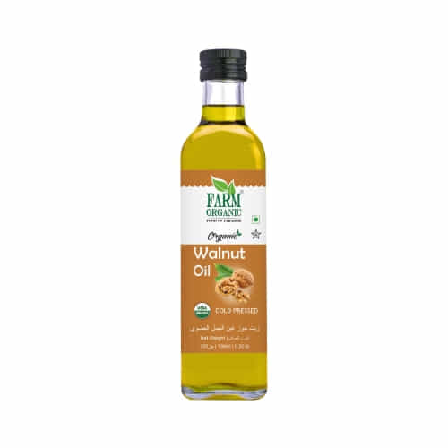 Farm Organic Gluten Free Walnut Oil - 100 ml (Cold Pressed) Oil Organichub   