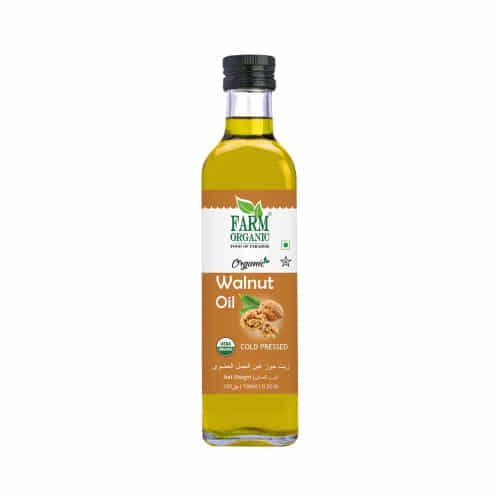 Farm Organic Gluten Free Walnut Oil - 100 ml (Cold Pressed) Oil Organichub   